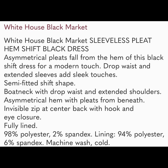 White House Black Market drop waist dress NWT - Picture 10 of 10